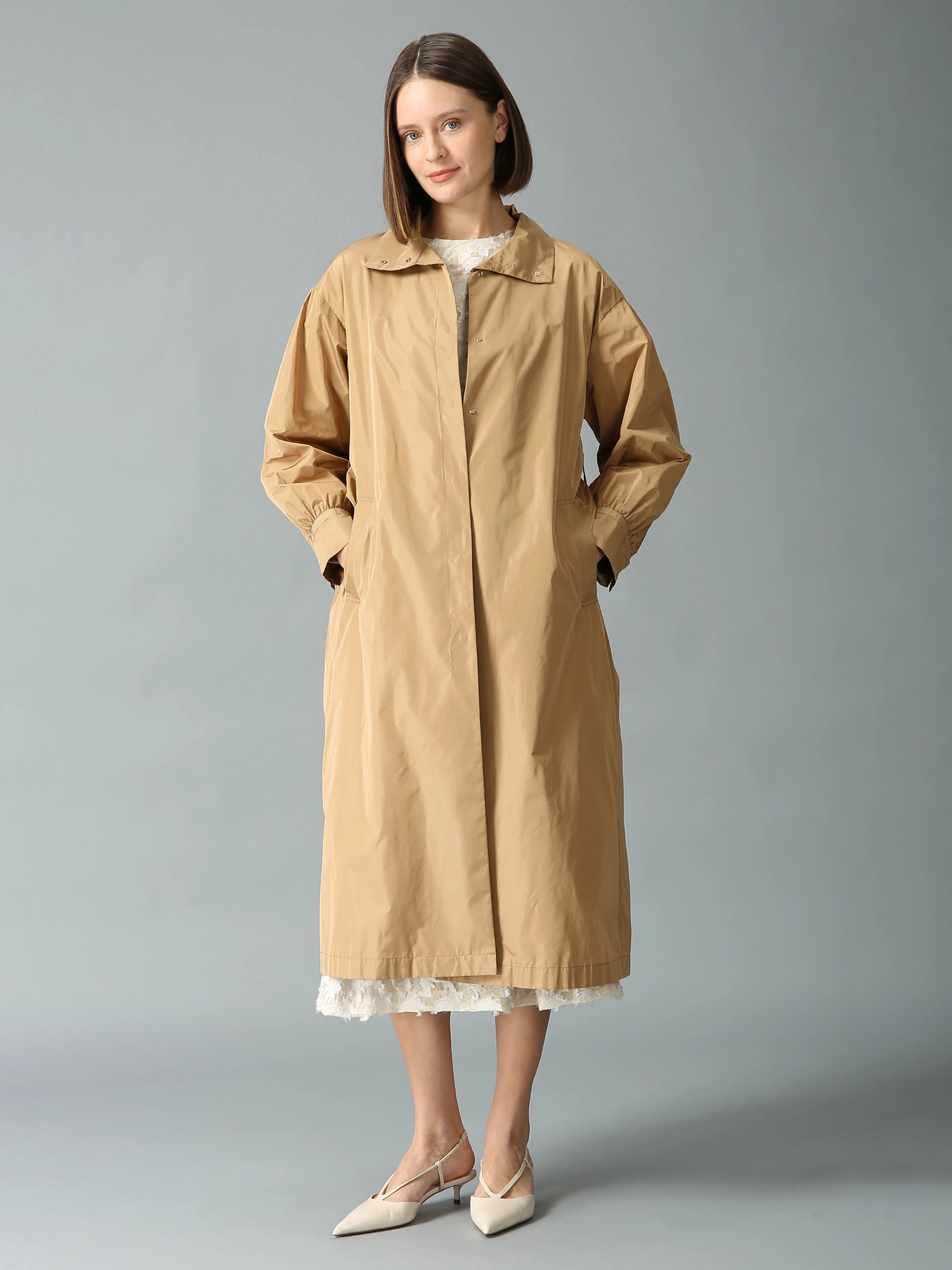 MORABITO / モラビト | 2021SS | ウエストギャザー ロングジレ | 38 | ベージュ | レディース MORABITO - MORABITO / モラビト | 2021SS | ウエストギャザー