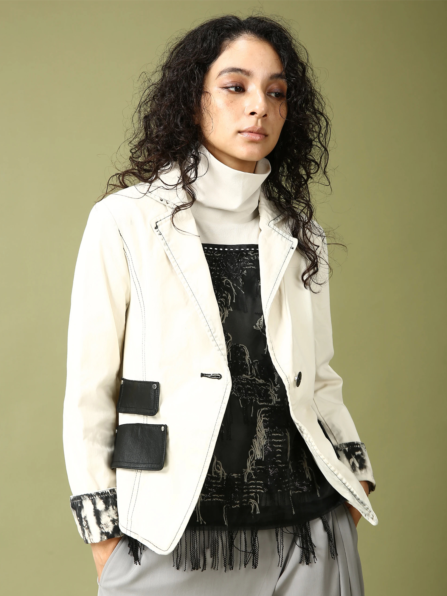 ハンドブリーチ コットンツイル テーラー ジャケット ｜ PRIDE  