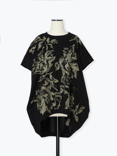 PRIDE(プライド) |【日本製】フラワープリント チュニック プルオーバー ノースリーブ Tシャツ