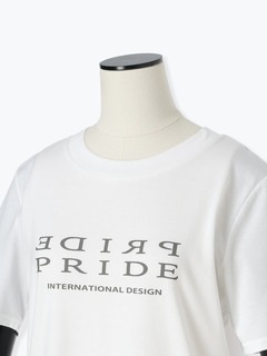PRIDE(プライド) |【日本製】ロングステイプルコットン プライドロゴ カットソー Tシャツ プリントT