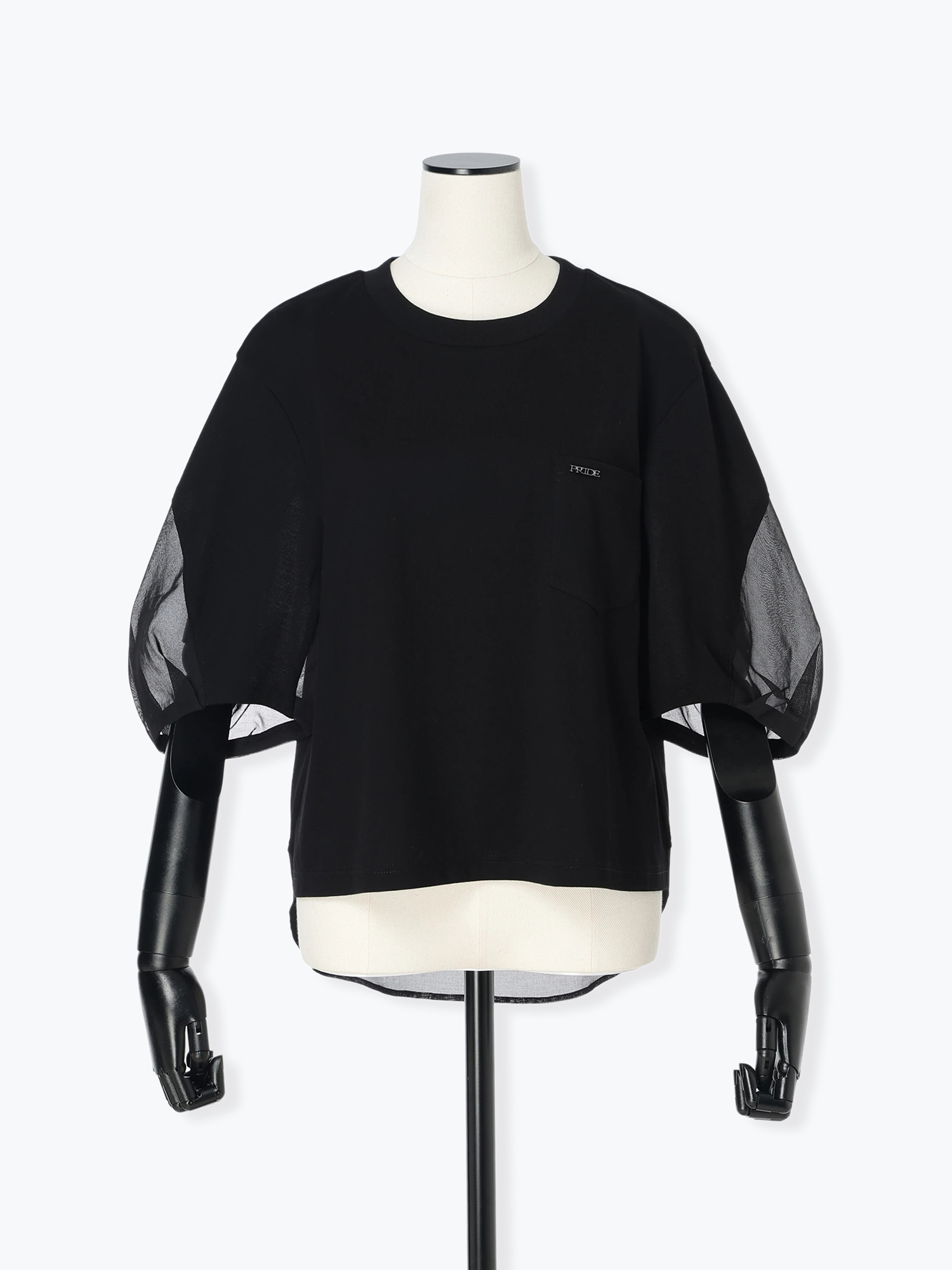 日本製】シアーオーガンジー ドッキング Tシャツ ｜ PRIDE（プライド