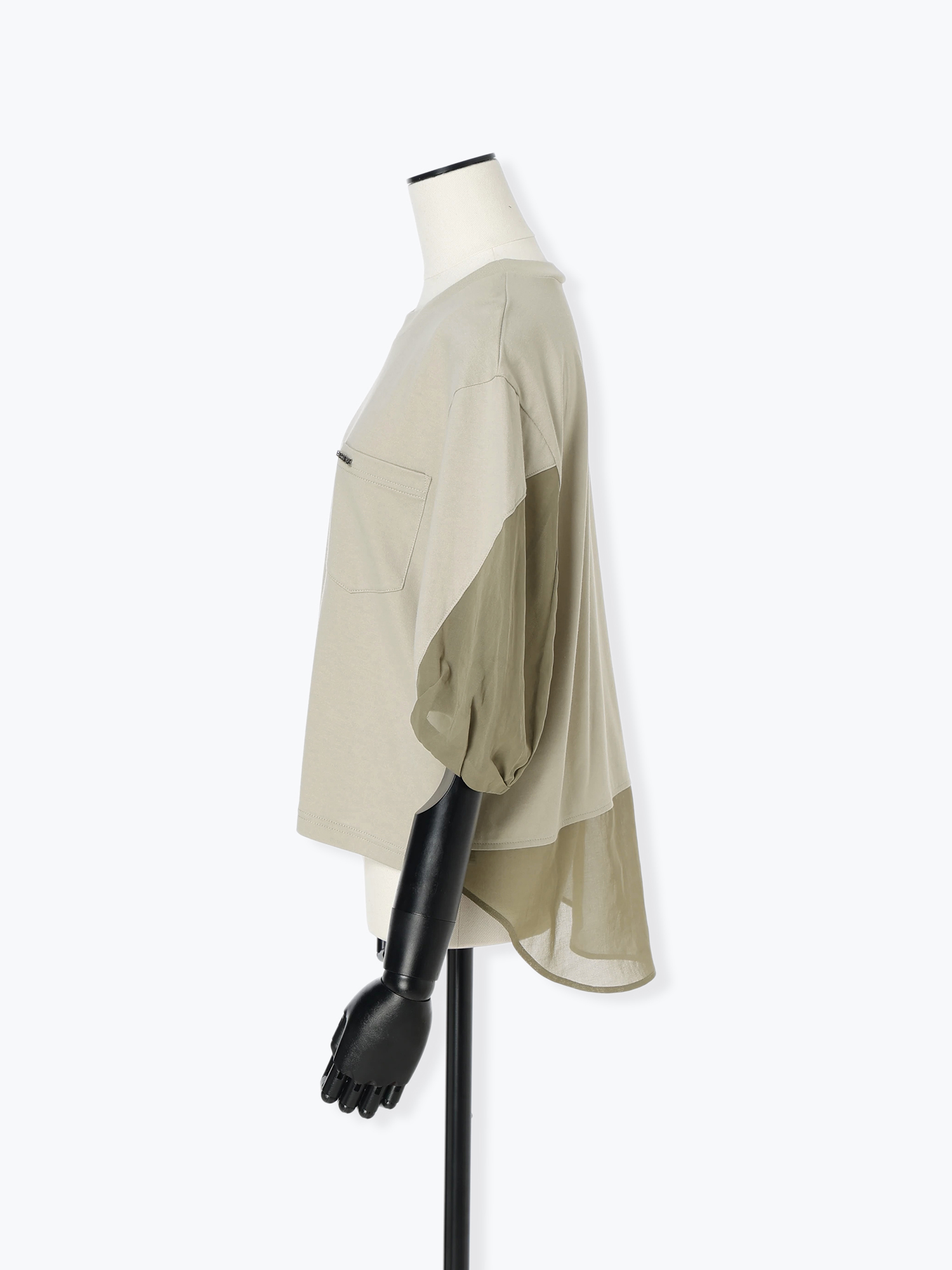 日本製】シアーオーガンジー ドッキング Tシャツ ｜ PRIDE（プライド