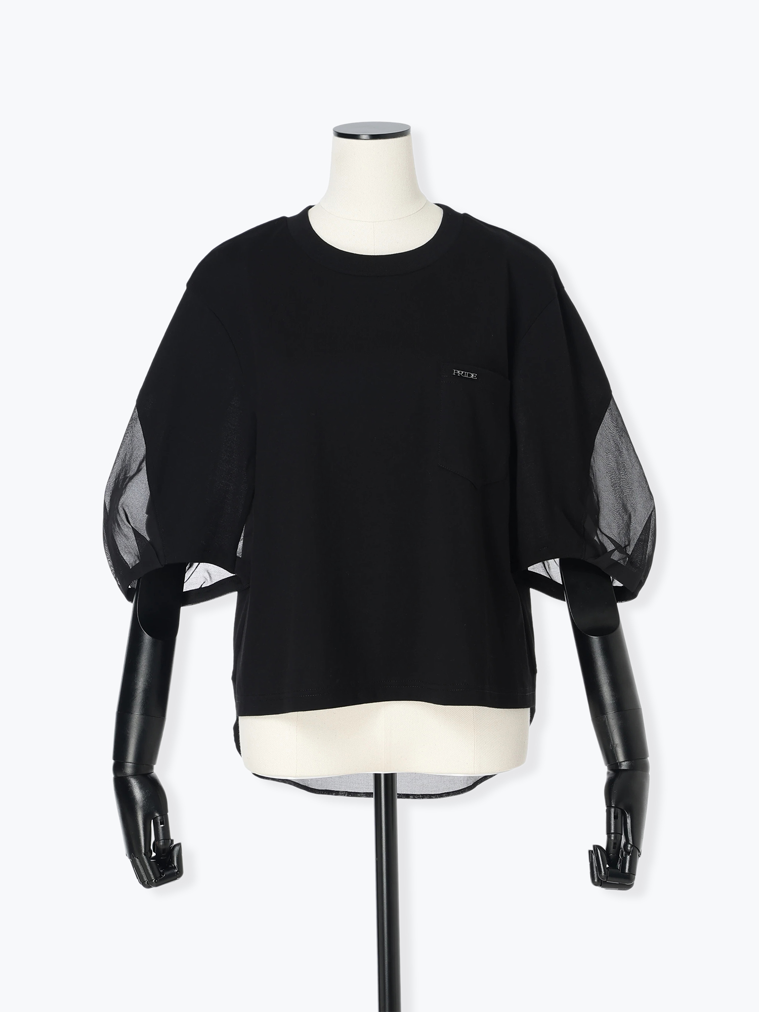 日本製】シアーオーガンジー ドッキング Tシャツ ｜ PRIDE（プライド