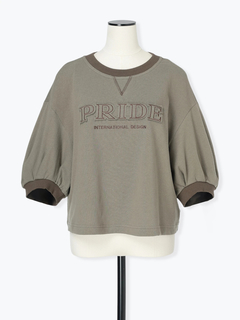PRIDE(プライド) |【日本製】ガーゼテリー ロゴ プルオーバー スウェット