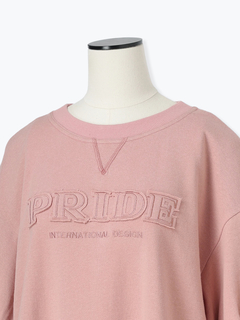 PRIDE(プライド) |【日本製】ガーゼテリー ロゴ プルオーバー スウェット