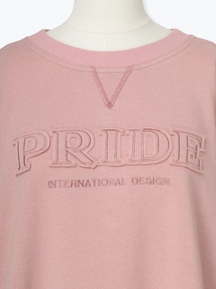 PRIDE(プライド) |【日本製】ガーゼテリー ロゴ プルオーバー スウェット