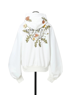 PRIDE(プライド) |バックキモウテリー ボタニカル刺しゅう バーカー フーディ スウェット プルオーバー