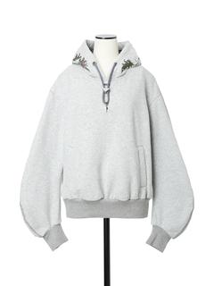 PRIDE(プライド) |バックキモウテリー ボタニカル刺しゅう バーカー フーディ スウェット プルオーバー