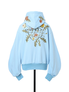 PRIDE(プライド) |バックキモウテリー ボタニカル刺しゅう バーカー フーディ スウェット プルオーバー