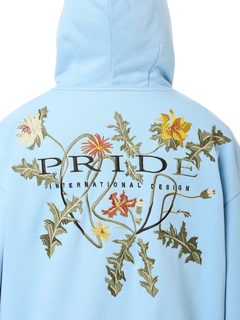 PRIDE(プライド) |バックキモウテリー ボタニカル刺しゅう バーカー フーディ スウェット プルオーバー
