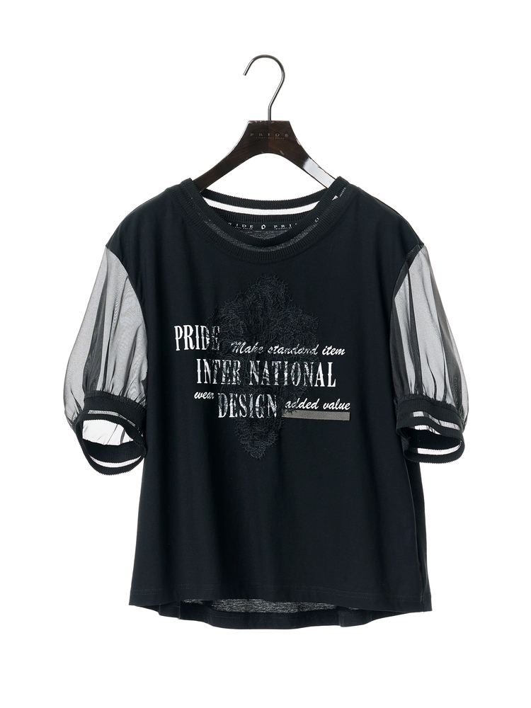 PRIDE(プライド) |アイスプレミアジャージ Tシャツ オーガンジー 袖切替 カットソー