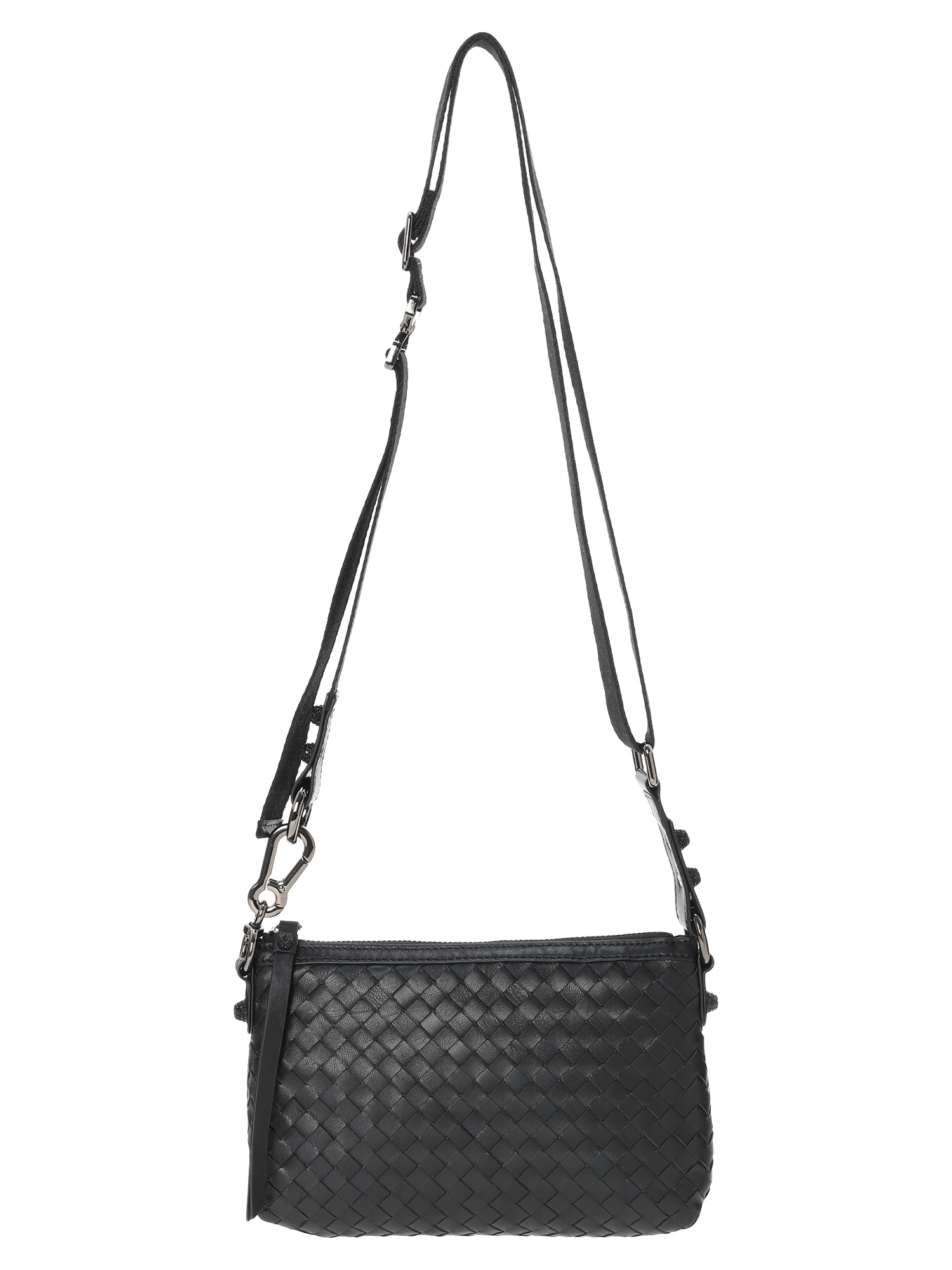 2WAY レザー メッシュ ポーチ バッグ ショルダーバッグ ウェストポーチ