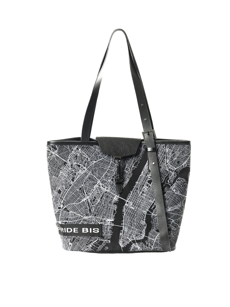 PRIDEBIS(プリデビス) |【カタログ掲載】モチーフキャンバス マップ トート バッグ