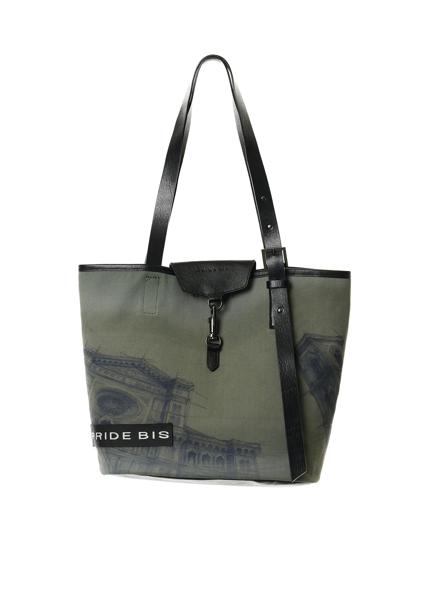 期間限定値下　HERBES PARIS トートバッグ グレー ブラック カタログ掲載】モチーフキャンバス マップ トート バッグ ｜ PRIDEBIS
