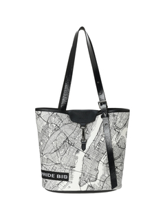 PRIDEBIS(プリデビス) |【カタログ掲載】モチーフキャンバス マップ トート バッグ