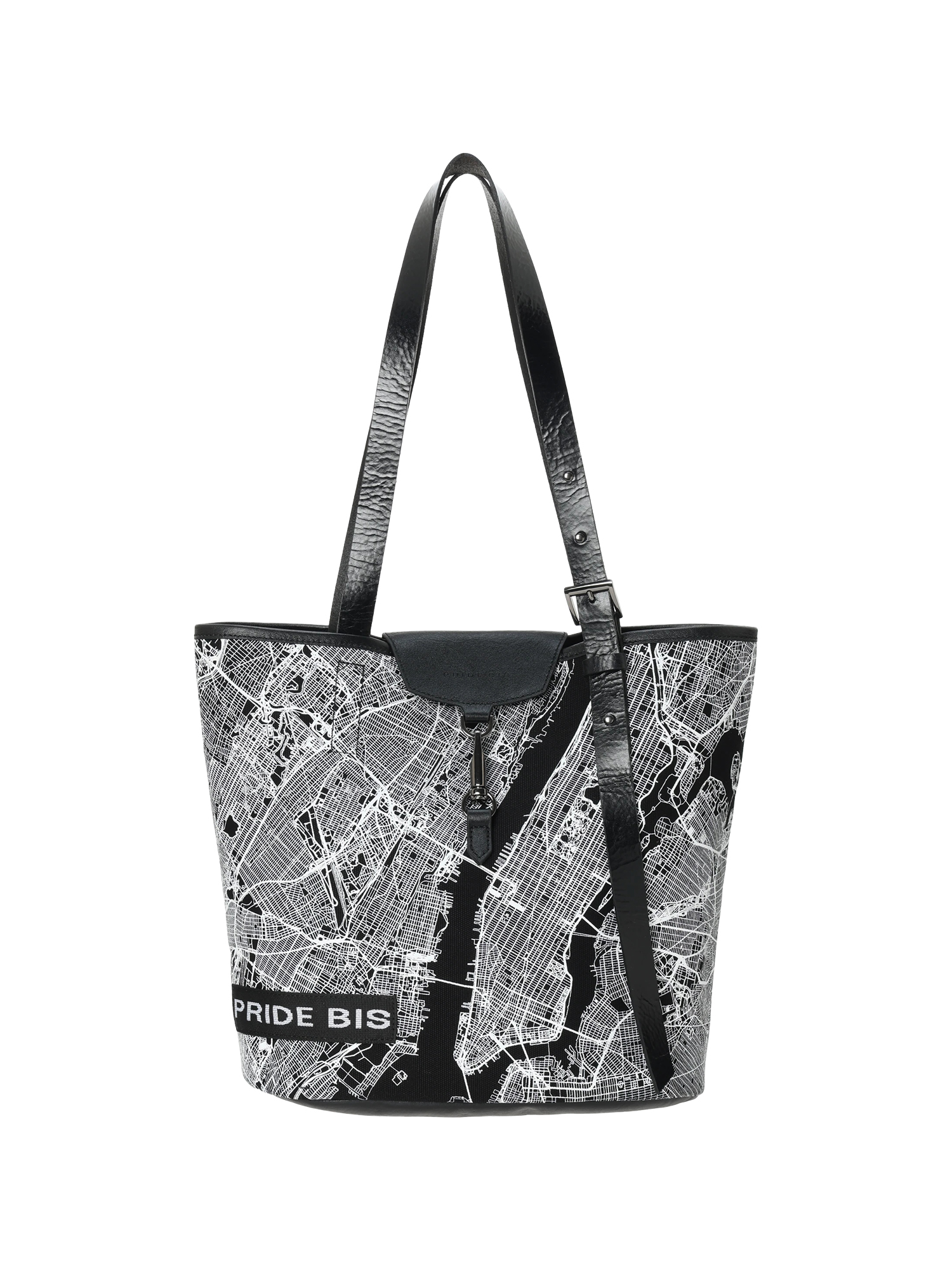 期間限定値下　HERBES PARIS トートバッグ グレー ブラック カタログ掲載】モチーフキャンバス マップ トート バッグ ｜ PRIDEBIS