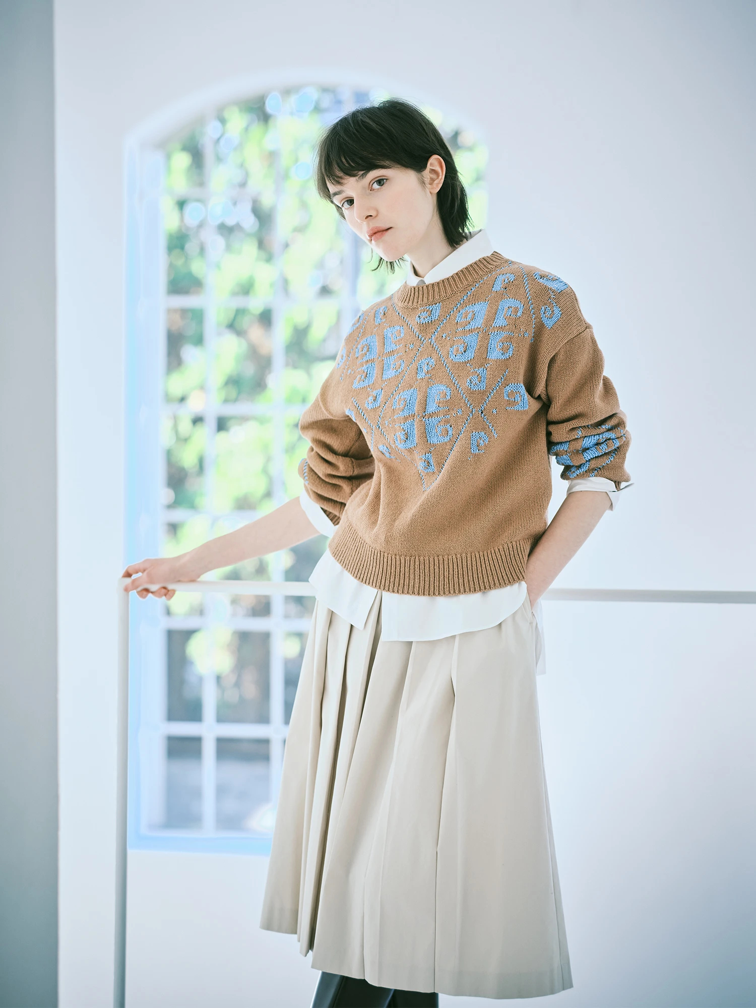 ラメジャガードニット カタログ掲載】ラメジャガード ニット セーター ｜ pierre cardin