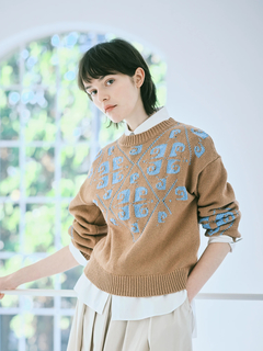 pierre cardin(ピエールカルダン) |ラメジャガード ニット セーター