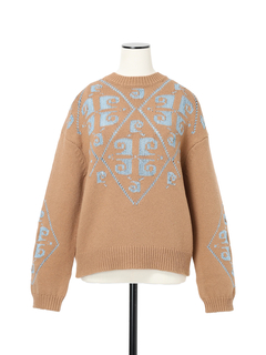 pierre cardin(ピエールカルダン) |ラメジャガード ニット セーター