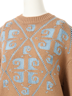 pierre cardin(ピエールカルダン) |ラメジャガード ニット セーター