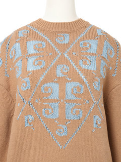 pierre cardin(ピエールカルダン) |ラメジャガード ニット セーター