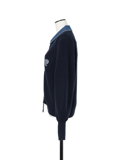 pierre cardin(ピエールカルダン) |デニムコンビネーション カーディガン