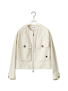 pierre cardin(ピエールカルダン) |【カタログ掲載】エステルコットン ノーカラー ジャケット