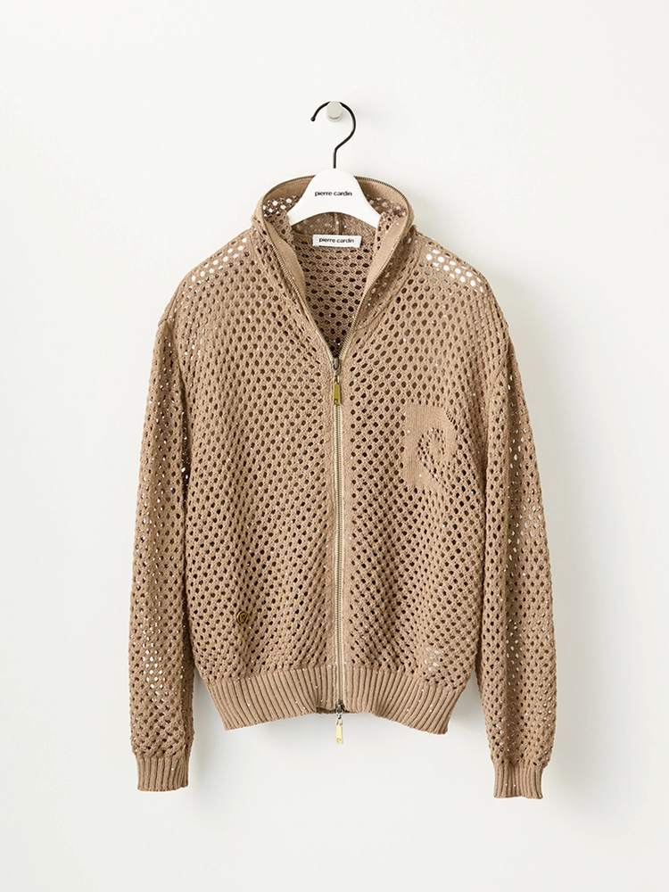 pierre cardin(ピエールカルダン) |ミニスパンコール フーディ ジャケット