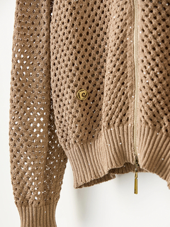 pierre cardin(ピエールカルダン) |ミニスパンコール フーディ ジャケット