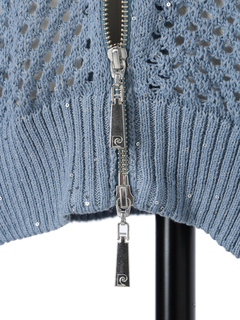 pierre cardin(ピエールカルダン) |ミニスパンコール フーディ ジャケット