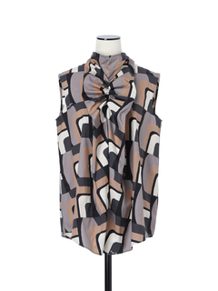 pierre cardin(ピエールカルダン) |【カタログ掲載】アートネオジオメトリック ブラウス シャツ