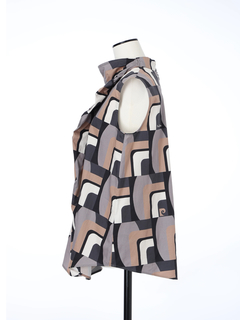 pierre cardin(ピエールカルダン) |【カタログ掲載】アートネオジオメトリック ブラウス シャツ