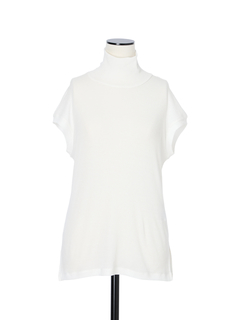 pierre cardin(ピエールカルダン) |ハイツイストテレコ ニット カットソー ノースリーブ