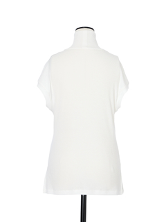 pierre cardin(ピエールカルダン) |ハイツイストテレコ ニット カットソー ノースリーブ