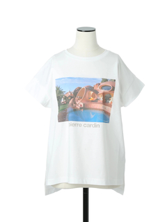pierre cardin(ピエールカルダン) |80 シルケットスムース Tシャツ プリントT
