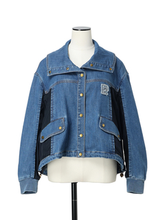 pierre cardin(ピエールカルダン) |【カタログ掲載】バックロゴ デニム スタンド ブルゾン ジャケット