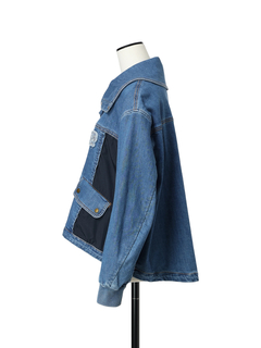 pierre cardin(ピエールカルダン) |【カタログ掲載】バックロゴ デニム スタンド ブルゾン ジャケット