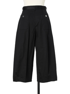 pierre cardin(ピエールカルダン) |コットンサテン ベルト付き ガウチョ パンツ