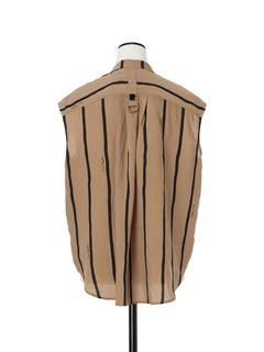 pierre cardin(ピエールカルダン) |ランダムストライプ ベスト ジレ ブラウス シャツ