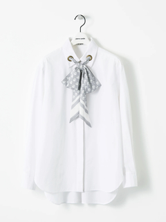 pierre cardin(ピエールカルダン) |コットン ブロード ブラウス リボン付き