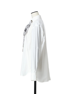 pierre cardin(ピエールカルダン) |コットン ブロード ブラウス リボン付き