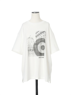 pierre cardin(ピエールカルダン) |ロングステープルコットン プリント Tシャツ