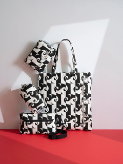 pierre cardin(ピエールカルダン) |ウェイビープリント トート バッグ 大