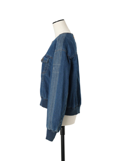 pierre cardin(ピエールカルダン) |ジャガードライン デニム ジャケット