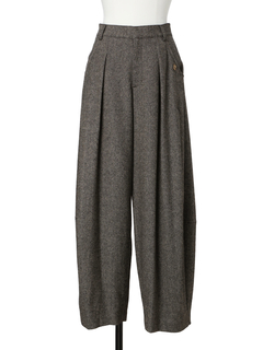 pierre cardin(ピエールカルダン) |ウール ツィード ワンタック パンツ