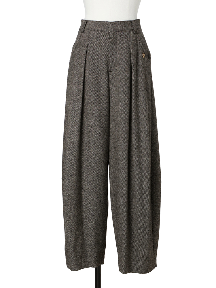 pierre cardin(ピエールカルダン) |ウール ツィード ワンタック パンツ