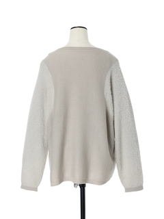 pierre cardin(ピエールカルダン) |リッツミンキー スレッドロゴ シャギースリーブ ニット