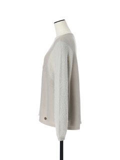 pierre cardin(ピエールカルダン) |リッツミンキー スレッドロゴ シャギースリーブ ニット